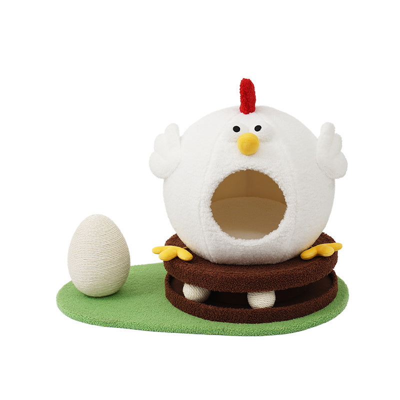 KFX-8545981 Summer Cooling Cat House with Turntable Toys and Climbing Frame - Cuckoo Chicken Land Design