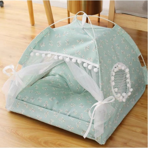 KFX-8546749 Breathable Semi-Enclosed Pet Bed for All Seasons