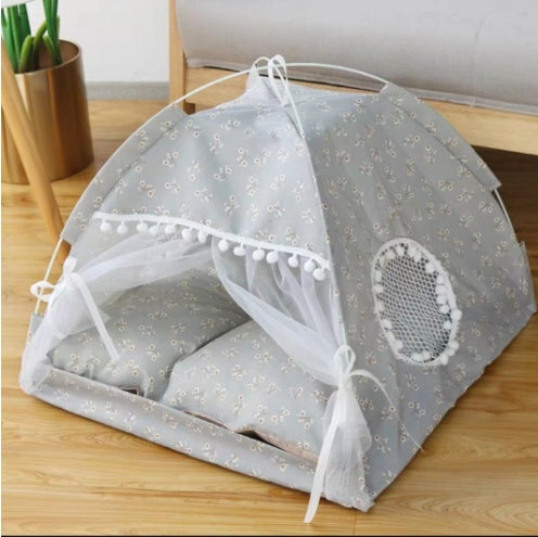 KFX-8546749 Breathable Semi-Enclosed Pet Bed for All Seasons