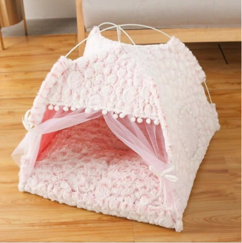 KFX-8546749 Breathable Semi-Enclosed Pet Bed for All Seasons