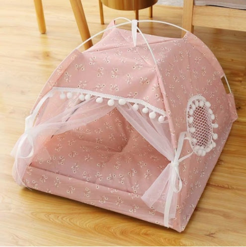 KFX-8546749 Breathable Semi-Enclosed Pet Bed for All Seasons