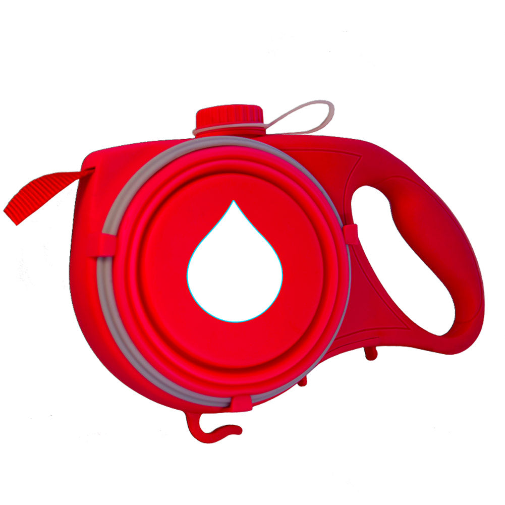 KFX-8547517 Portable Automatic Telescopic Traction Rope with Built-in Water Bottle for Outdoor Use