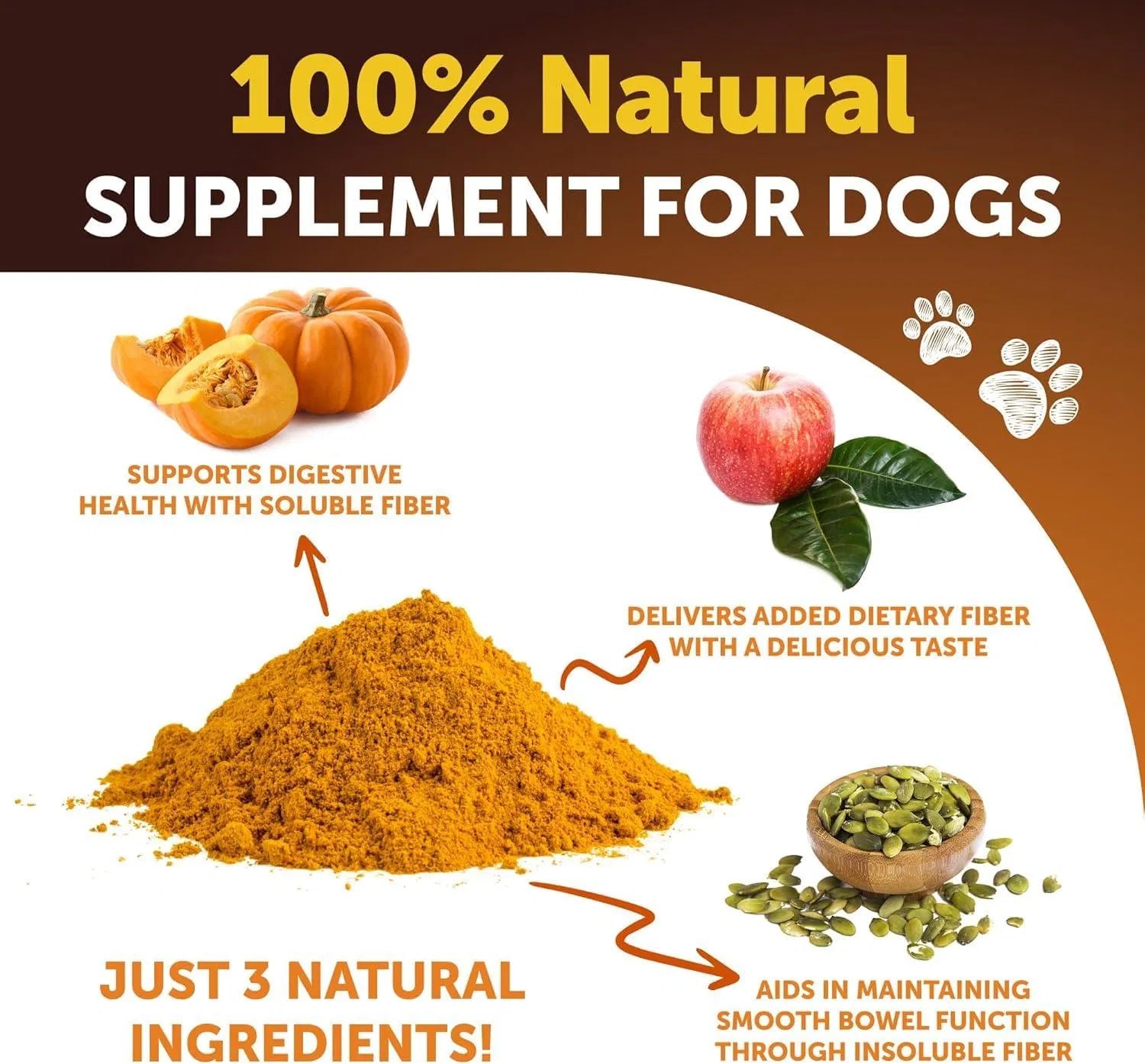 KFX-8547773 Pumpkin Powder for Dogs - Digestive Support Supplement for Healthy Gut, Firm Stool, & Skin - 8 oz