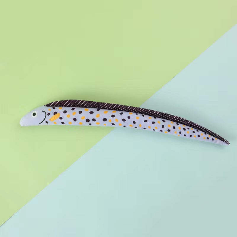 KFX-8549181 Cat Toy Ringing Paper Fish Plush Pillow with Catnip - Various Colors Available