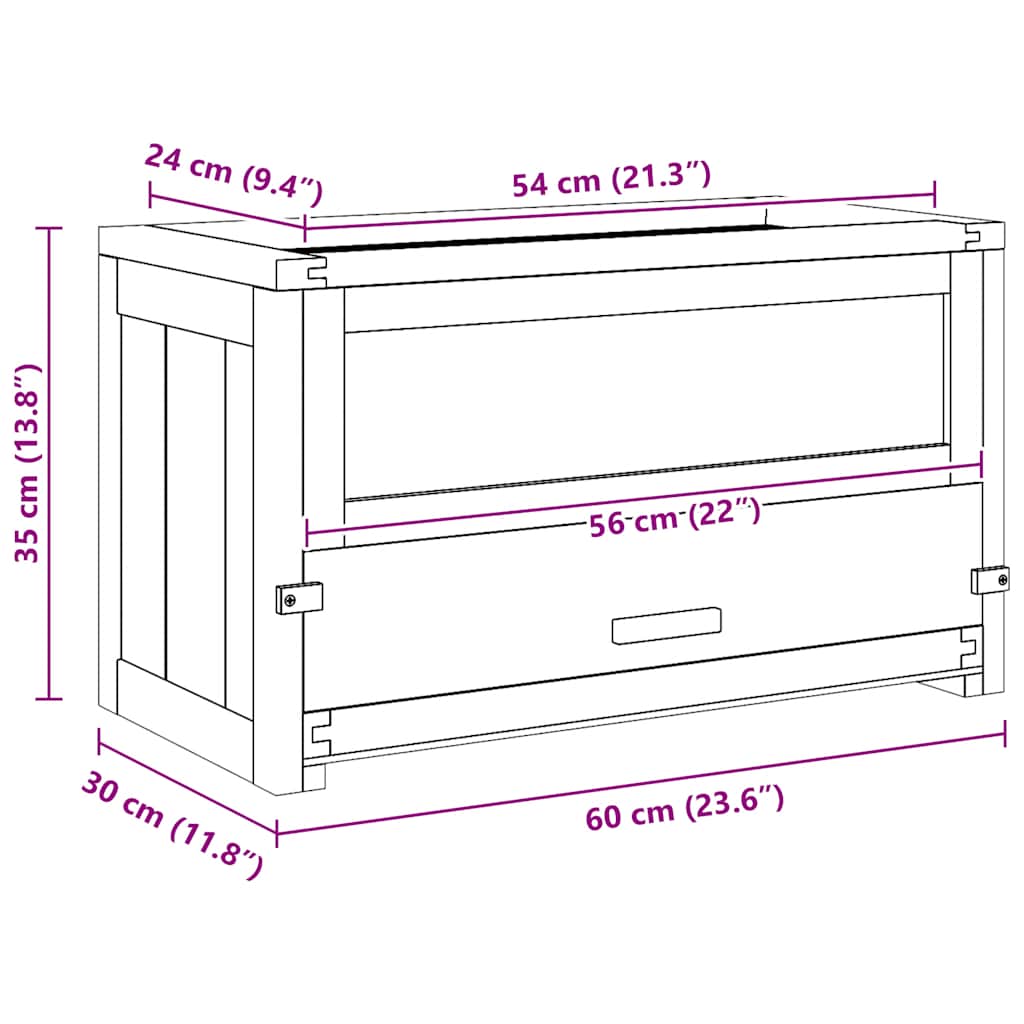 KFX-8549309 Wooden Hamster Cage with Accessories, Solid Fir Wood, 60x30x35 cm, Suitable for Small Pets