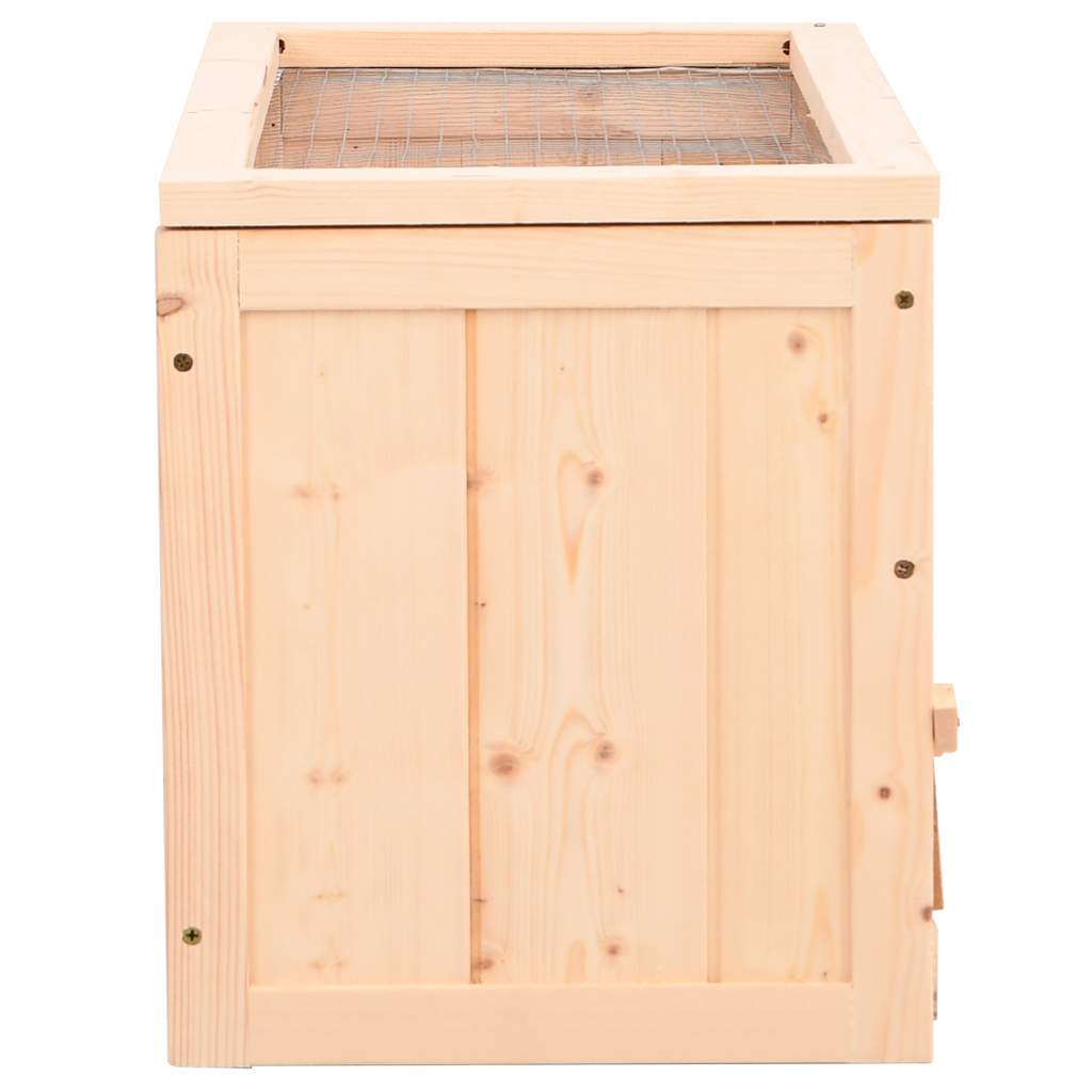 KFX-8549309 Wooden Hamster Cage with Accessories, Solid Fir Wood, 60x30x35 cm, Suitable for Small Pets