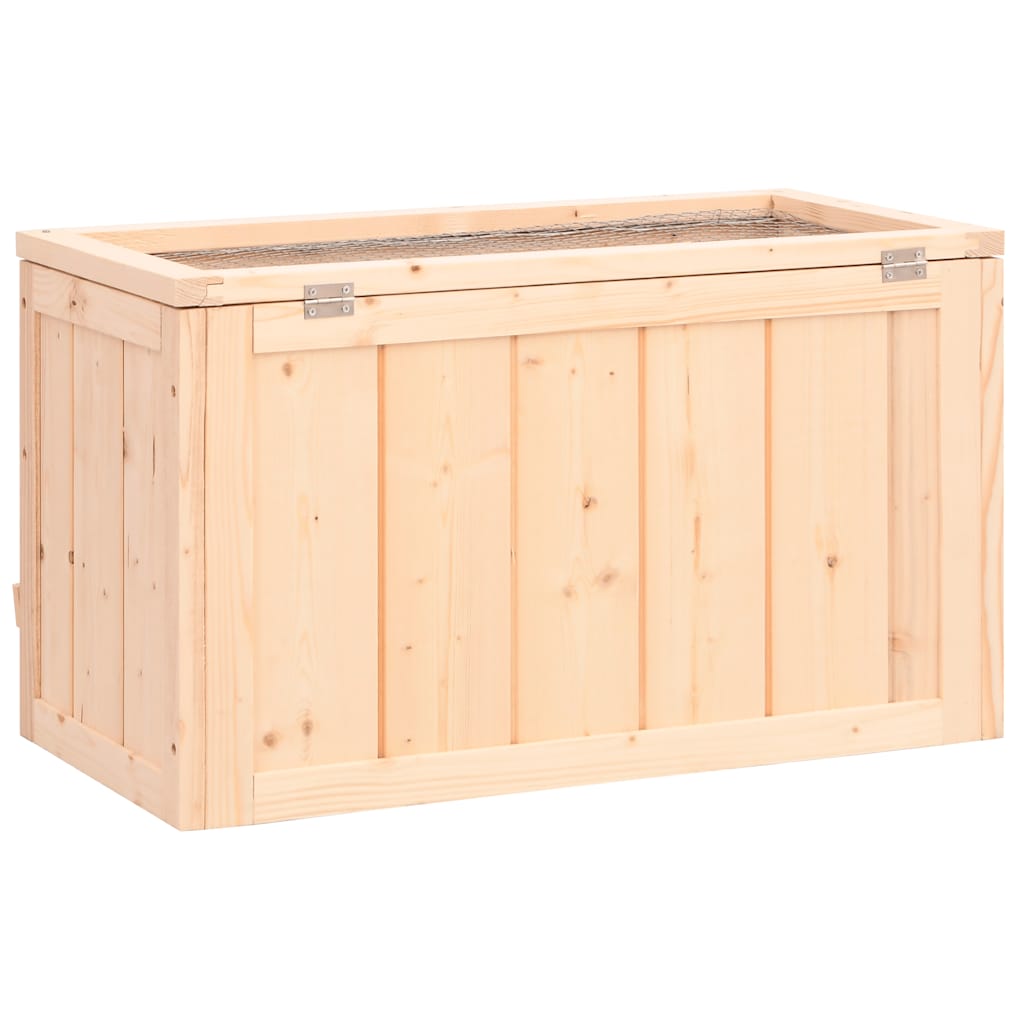 KFX-8549309 Wooden Hamster Cage with Accessories, Solid Fir Wood, 60x30x35 cm, Suitable for Small Pets