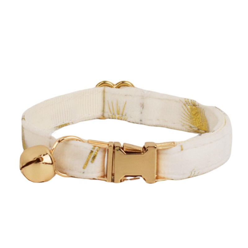 KFX-8550333 Charming Adjustable Cat Collar with Bow and Bell in Various Colors and Patterns