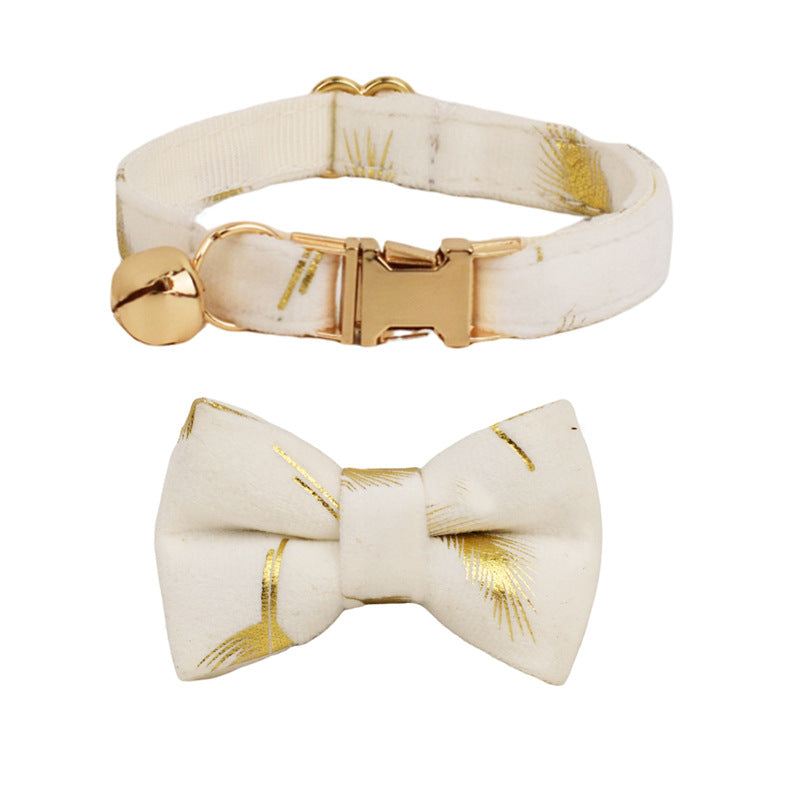KFX-8550333 Charming Adjustable Cat Collar with Bow and Bell in Various Colors and Patterns