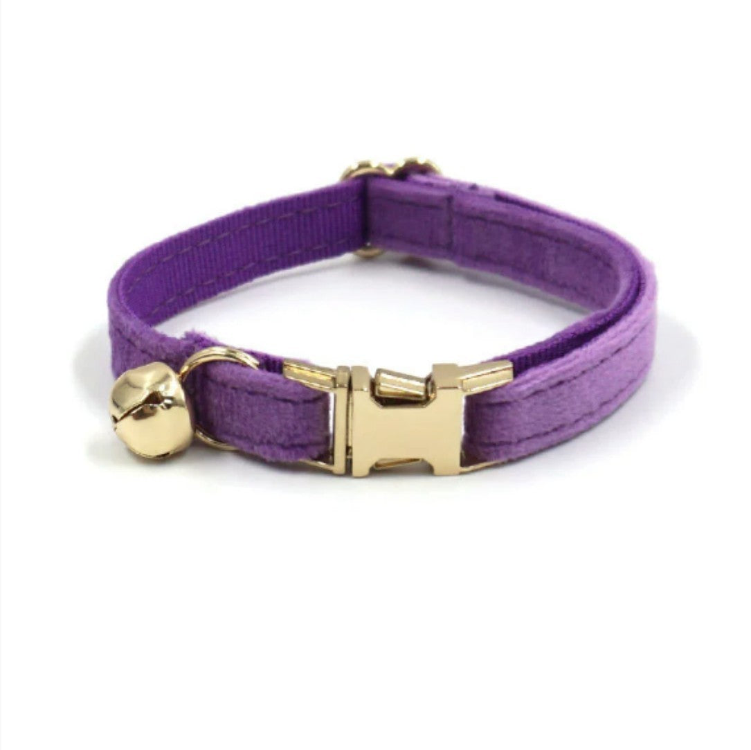KFX-8550333 Charming Adjustable Cat Collar with Bow and Bell in Various Colors and Patterns