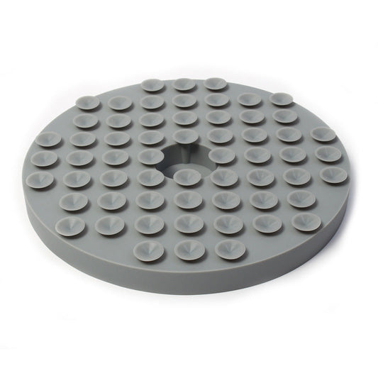 KFX-8551485 Silicone Pet Licking Mat in Round Design - Available in Gray, Blue, and Red