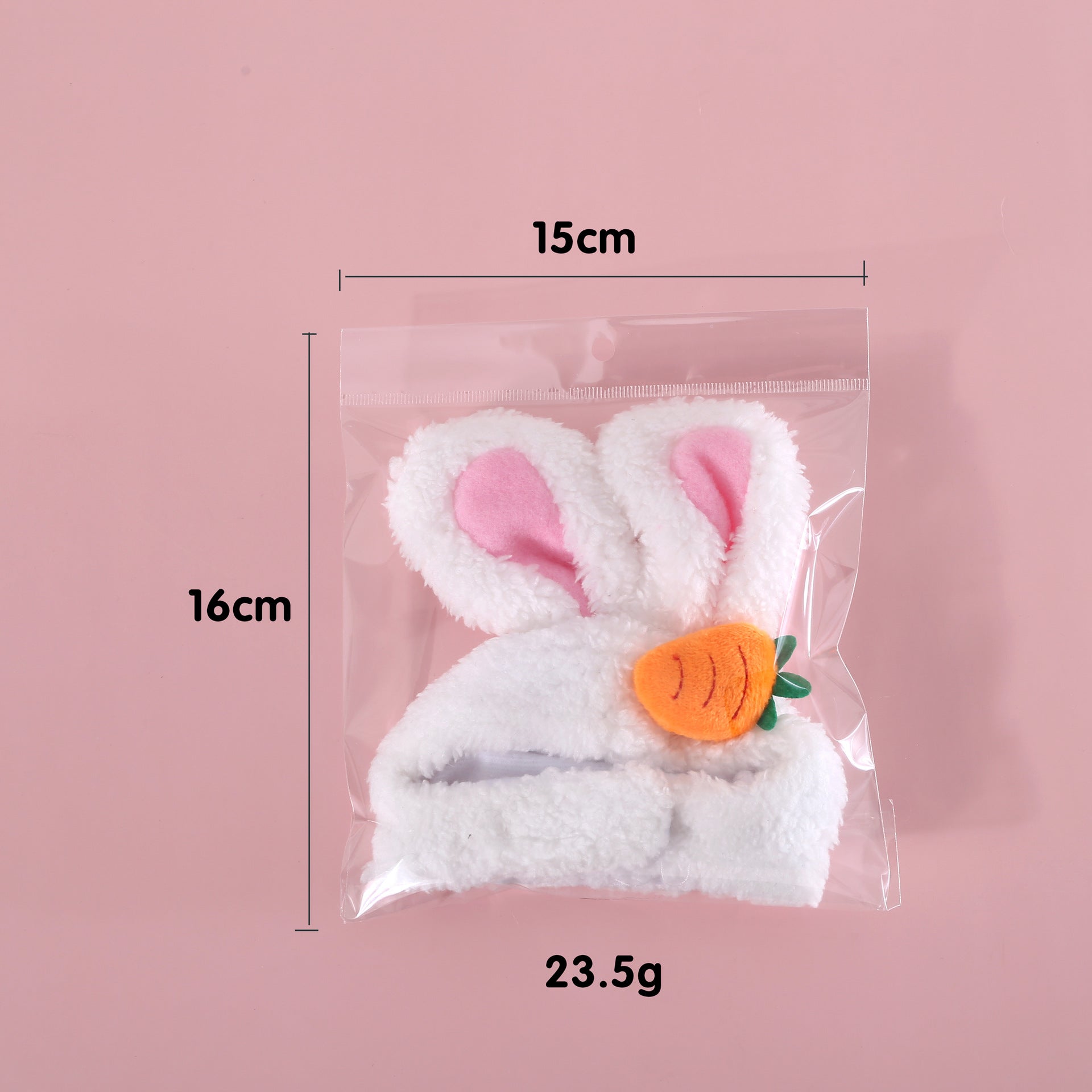 KFX-8552509 Plush Cartoon Hat with Rabbit and Carrot Ears for Cats and Dogs, Soft Polar Fleece Pet Accessory