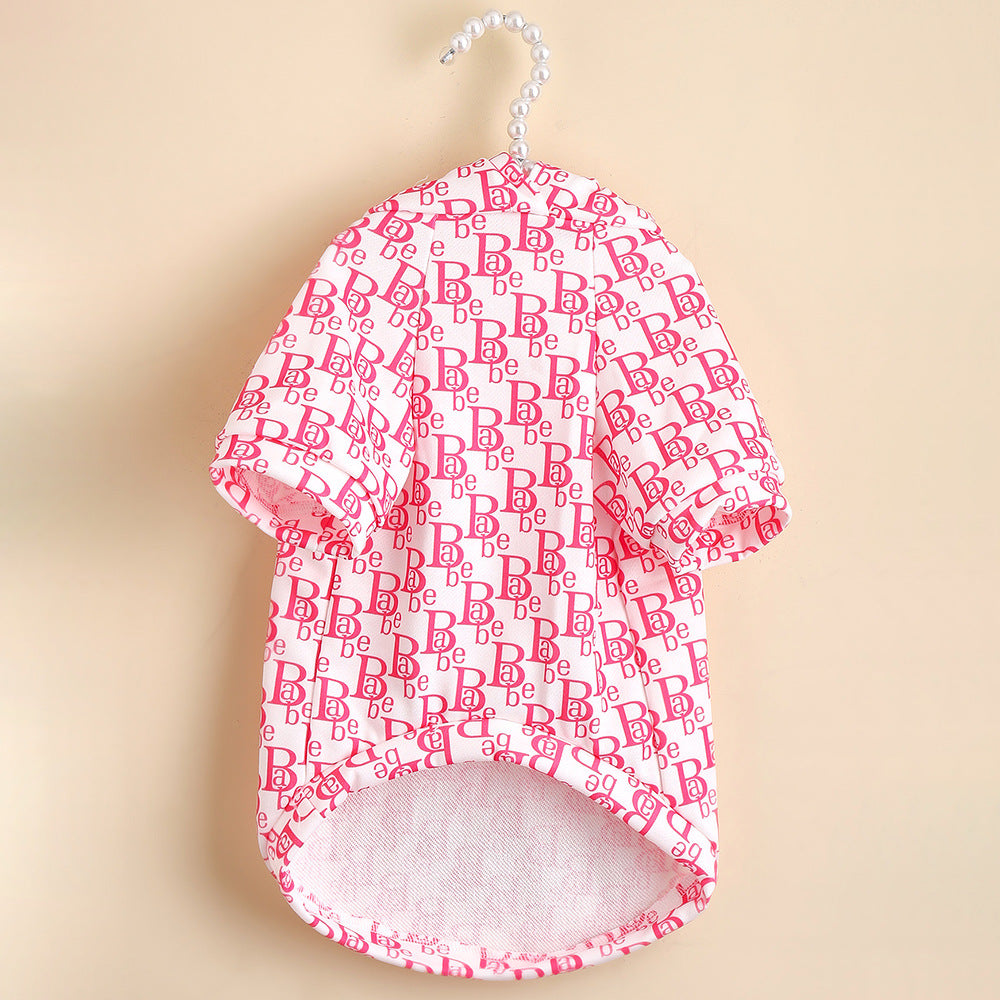 KFX-8552765 Letter Print Hoodie for Pets - Polyester Sweater in Multiple Sizes