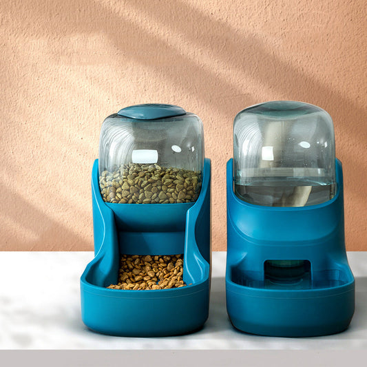 KFX-8553661 Automatic Pet Water Feeder and Drinking Fountain for Cats and Dogs - Large Capacity, Anti-Overturn Design