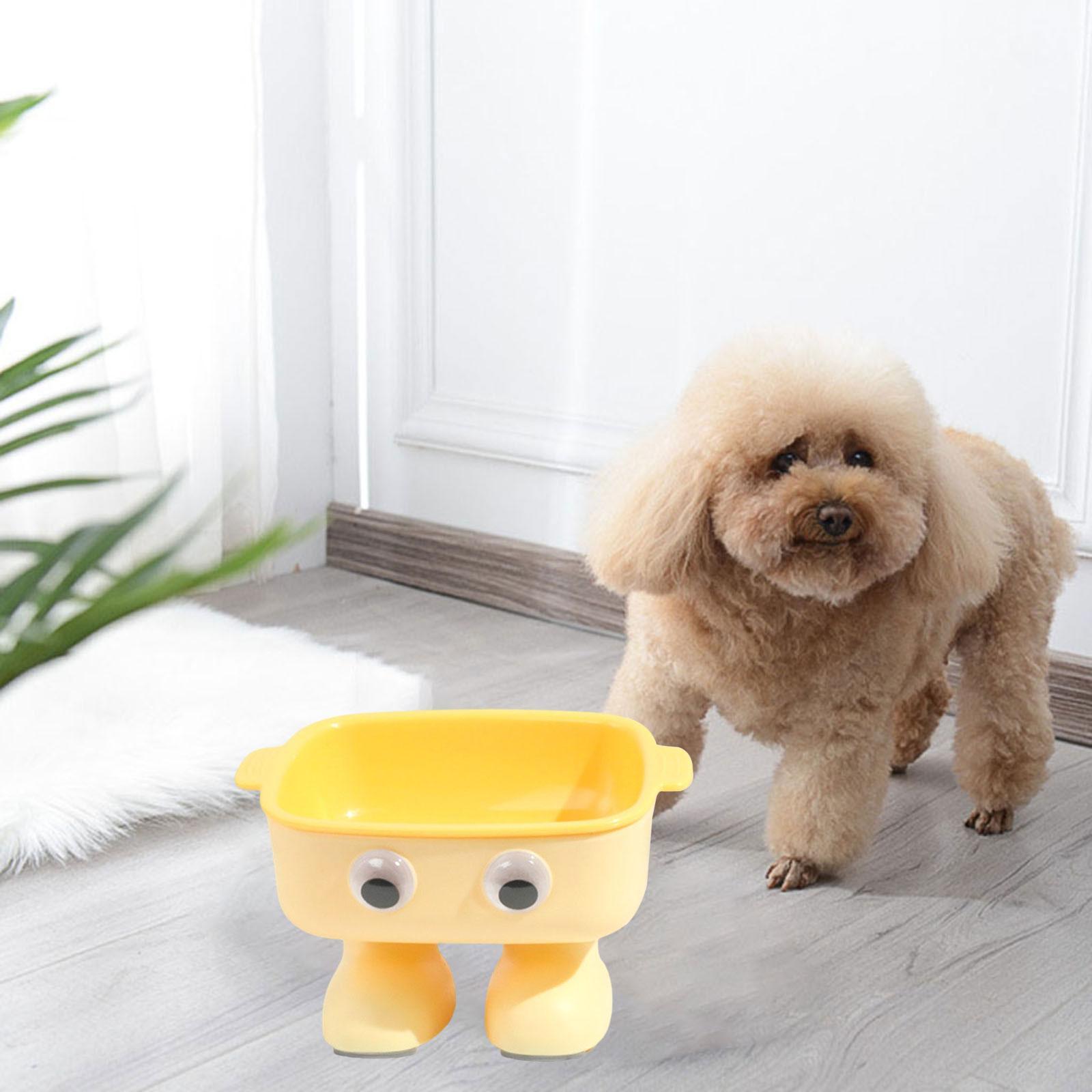 KFX-8554941 Elevated Robot-Shaped Cat Bowl with Detachable Inner Dish and Anti-Slip Base for Cats and Small Dogs