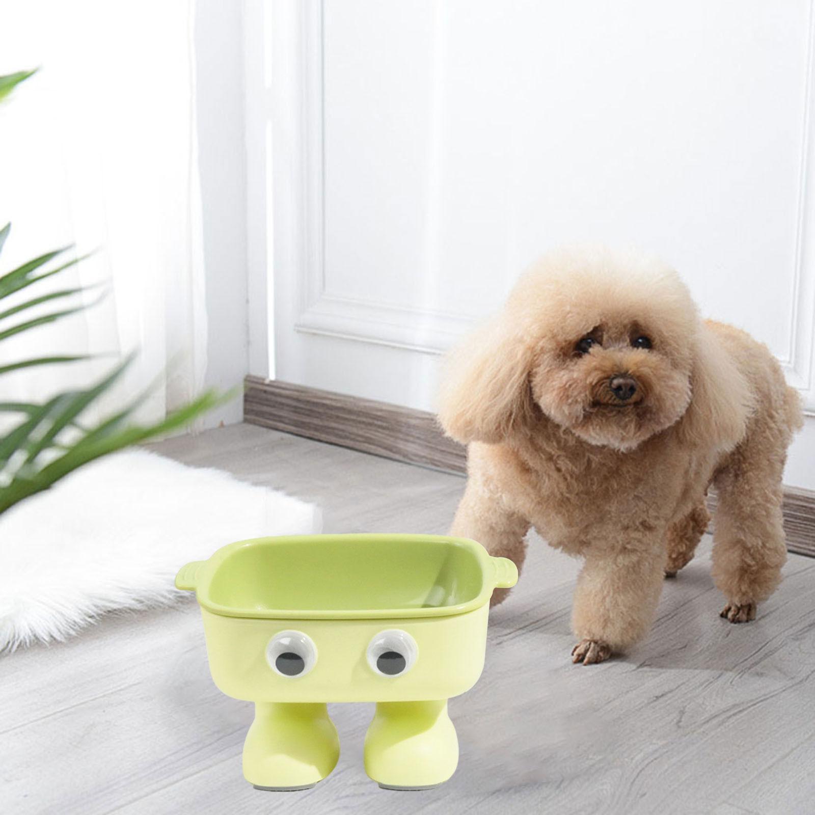 KFX-8554941 Elevated Robot-Shaped Cat Bowl with Detachable Inner Dish and Anti-Slip Base for Cats and Small Dogs