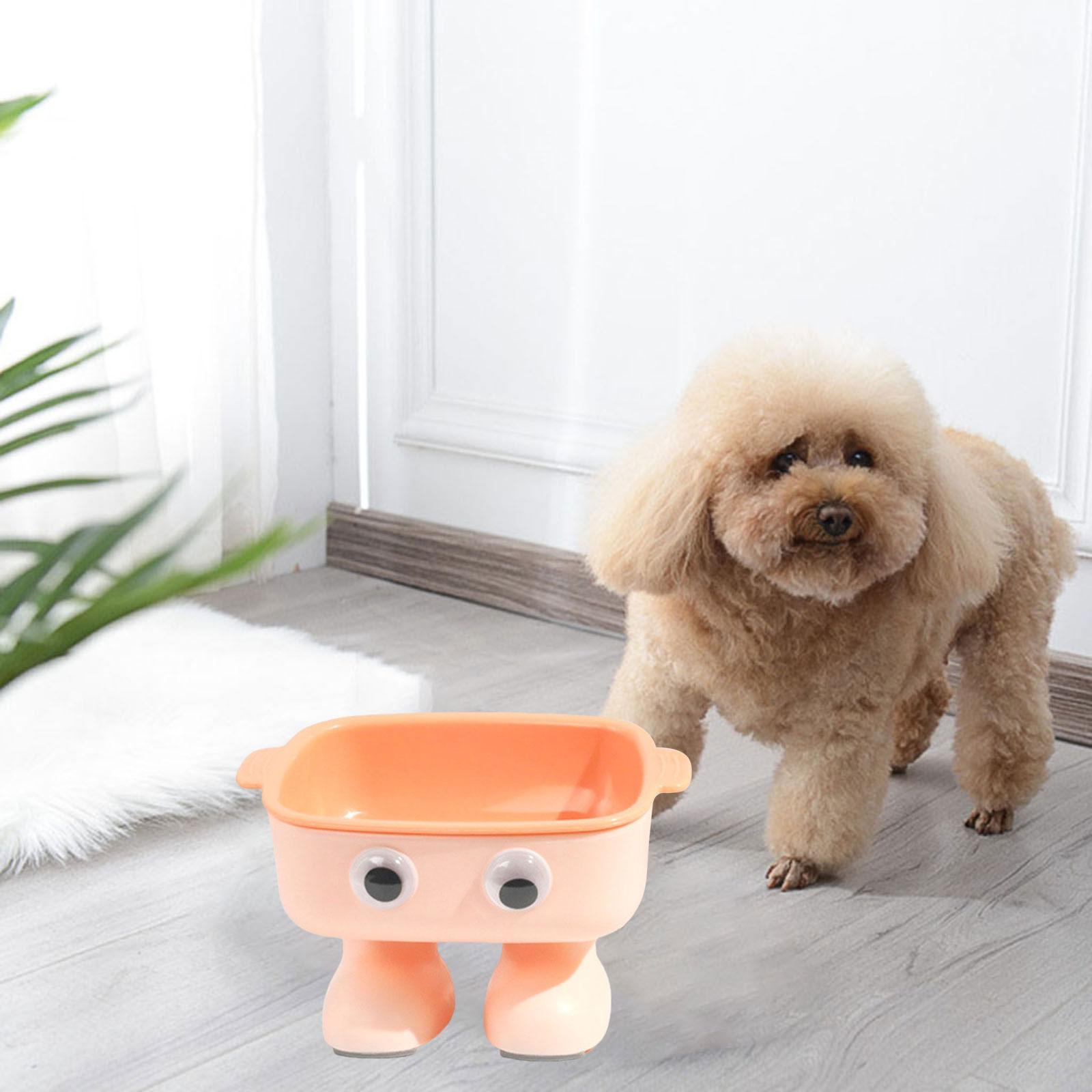 KFX-8554941 Elevated Robot-Shaped Cat Bowl with Detachable Inner Dish and Anti-Slip Base for Cats and Small Dogs