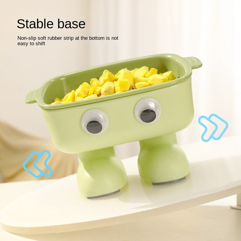KFX-8554941 Elevated Robot-Shaped Cat Bowl with Detachable Inner Dish and Anti-Slip Base for Cats and Small Dogs