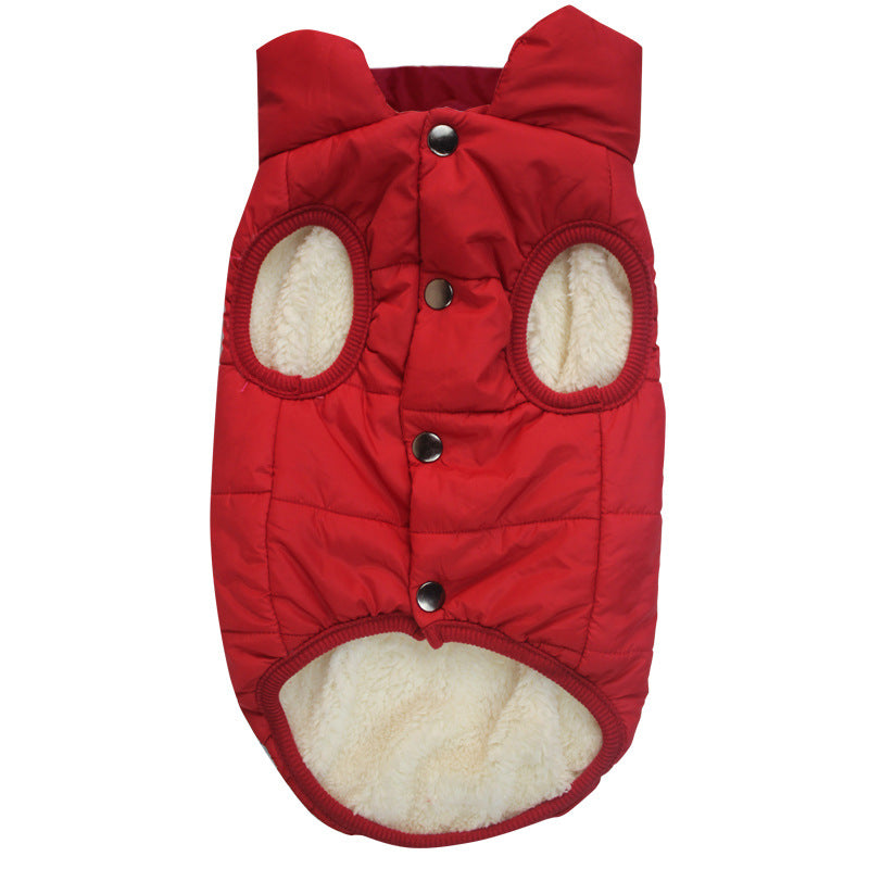 KFX-8557629 Large Breeds Padded Vest for Dogs - Warm Polyester Coat for Big Dogs