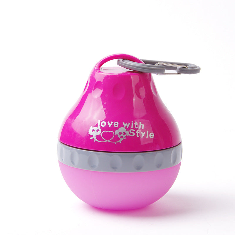 KFX-8559293 Collapsible Silicone Pet Bottle with Travel Bowl - Holds Water and Food