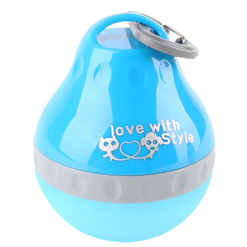 KFX-8559293 Collapsible Silicone Pet Bottle with Travel Bowl - Holds Water and Food