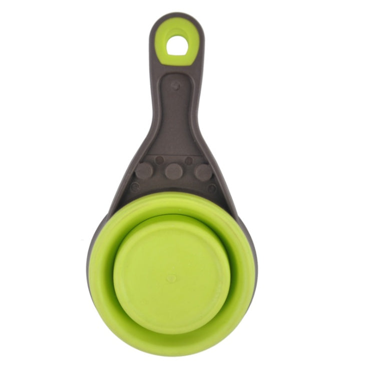 KFX-8559421 Multi-Function Dog Food Spoon - Scoop, Serve, and Seal in Green and Black