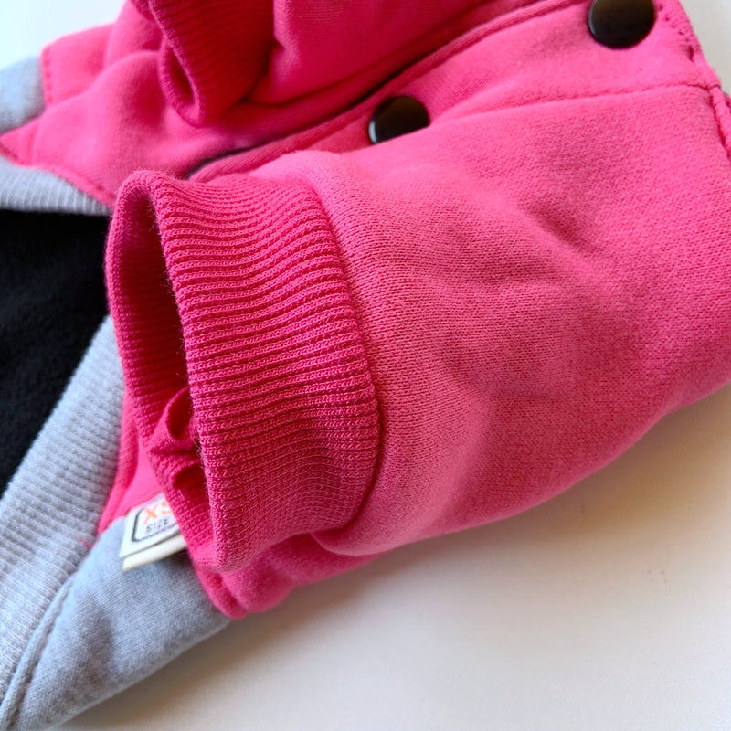 KFX-8559805 Casual Pink Cotton Coat for Large Dogs - Bichon and General Fit