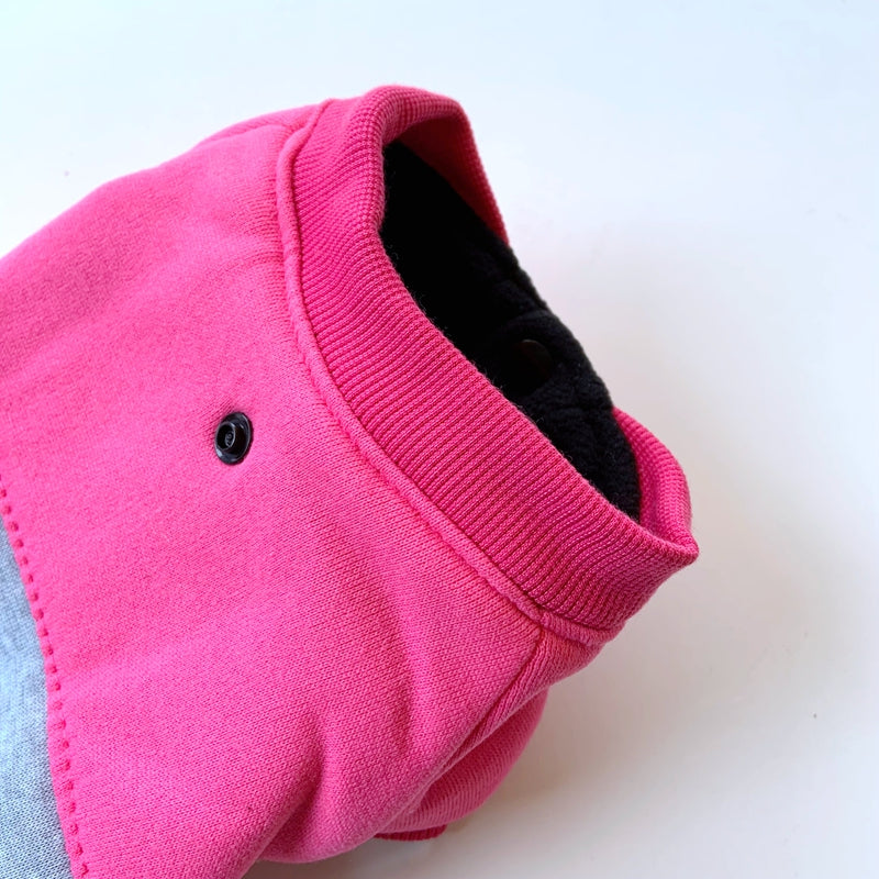 KFX-8559805 Casual Pink Cotton Coat for Large Dogs - Bichon and General Fit
