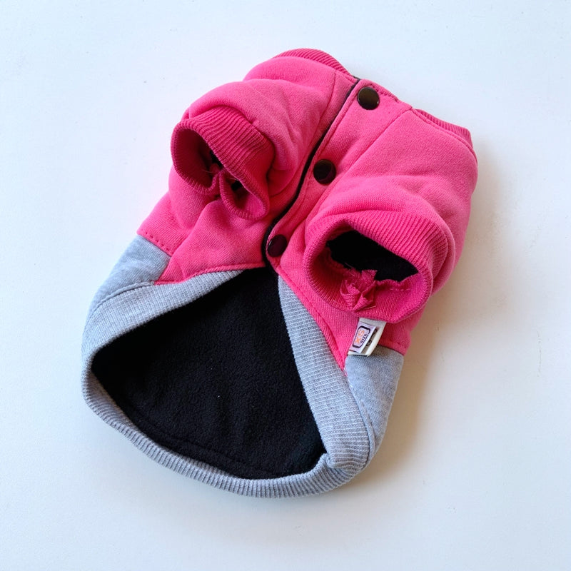 KFX-8559805 Casual Pink Cotton Coat for Large Dogs - Bichon and General Fit