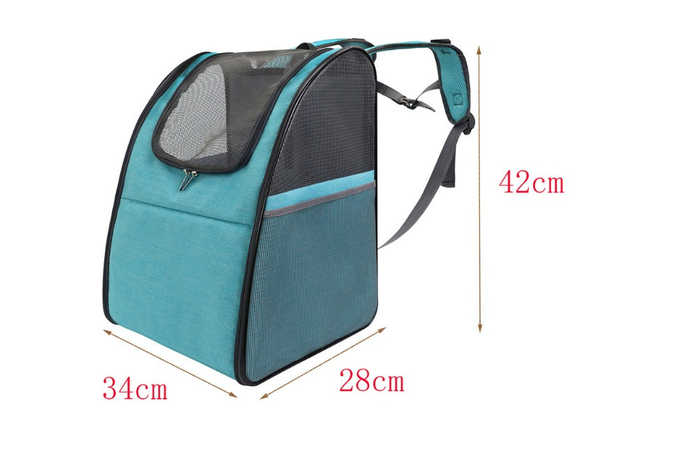 KFX-8560701 Portable Foldable Mesh Pet Carrier Bag for Travel - Oxford Cloth, Medium Hardness, Available in Pink and Blue