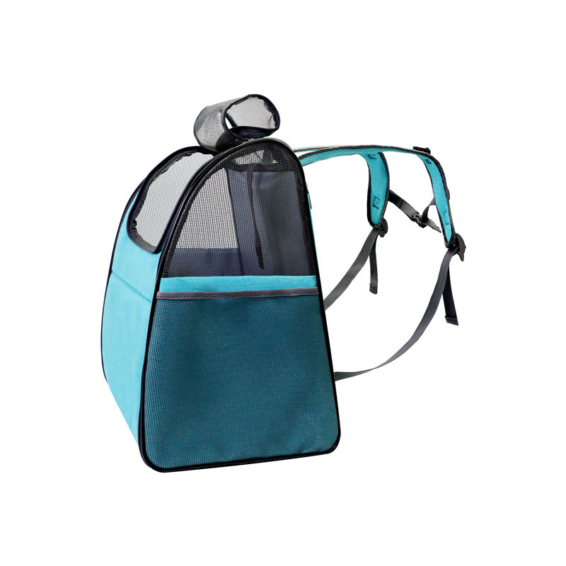 KFX-8560701 Portable Foldable Mesh Pet Carrier Bag for Travel - Oxford Cloth, Medium Hardness, Available in Pink and Blue
