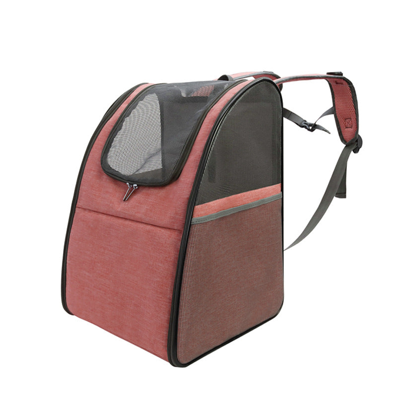 KFX-8560701 Portable Foldable Mesh Pet Carrier Bag for Travel - Oxford Cloth, Medium Hardness, Available in Pink and Blue