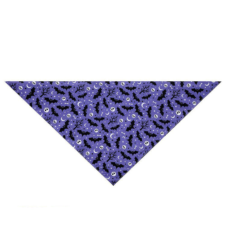 KFX-8560829 Halloween Pet Triangle Scarf - Polyester Saliva Towel, 70x48x48cm, Various Styles