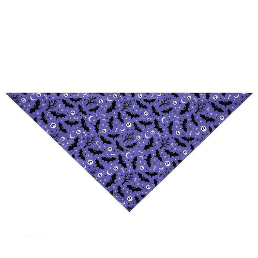 KFX-8560829 Halloween Pet Triangle Scarf - Polyester Saliva Towel, 70x48x48cm, Various Styles