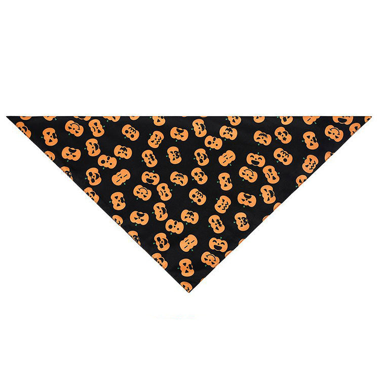 KFX-8560829 Halloween Pet Triangle Scarf - Polyester Saliva Towel, 70x48x48cm, Various Styles