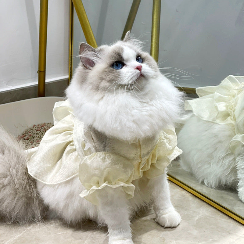 KFX-8561597 Thin Anti-Hair Loss Cotton Wool Pet Skirt for Kittens
