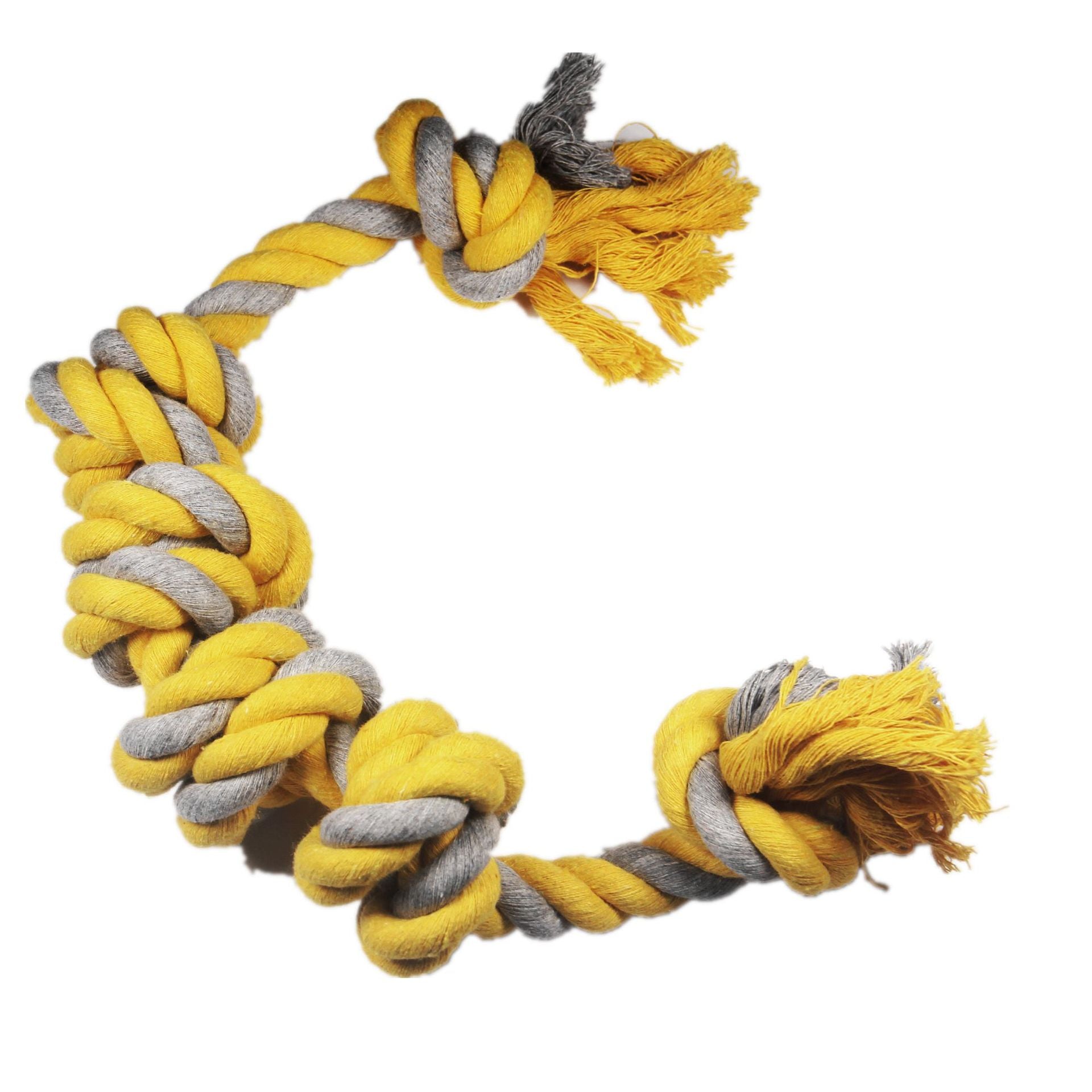 KFX-8564029 Durable Cotton Rope Dog Knot Toy for Teeth Grinding - 60cm Length, Safe and Fun