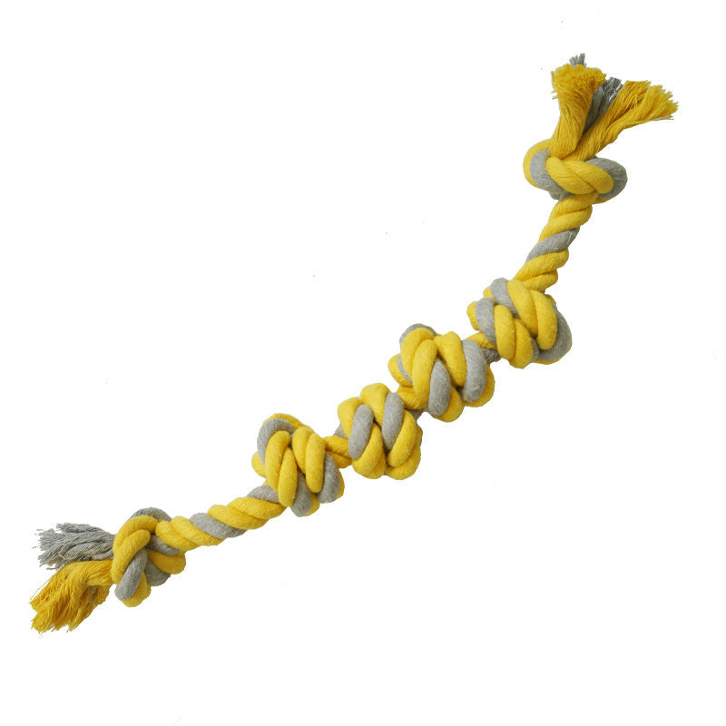 KFX-8564029 Durable Cotton Rope Dog Knot Toy for Teeth Grinding - 60cm Length, Safe and Fun