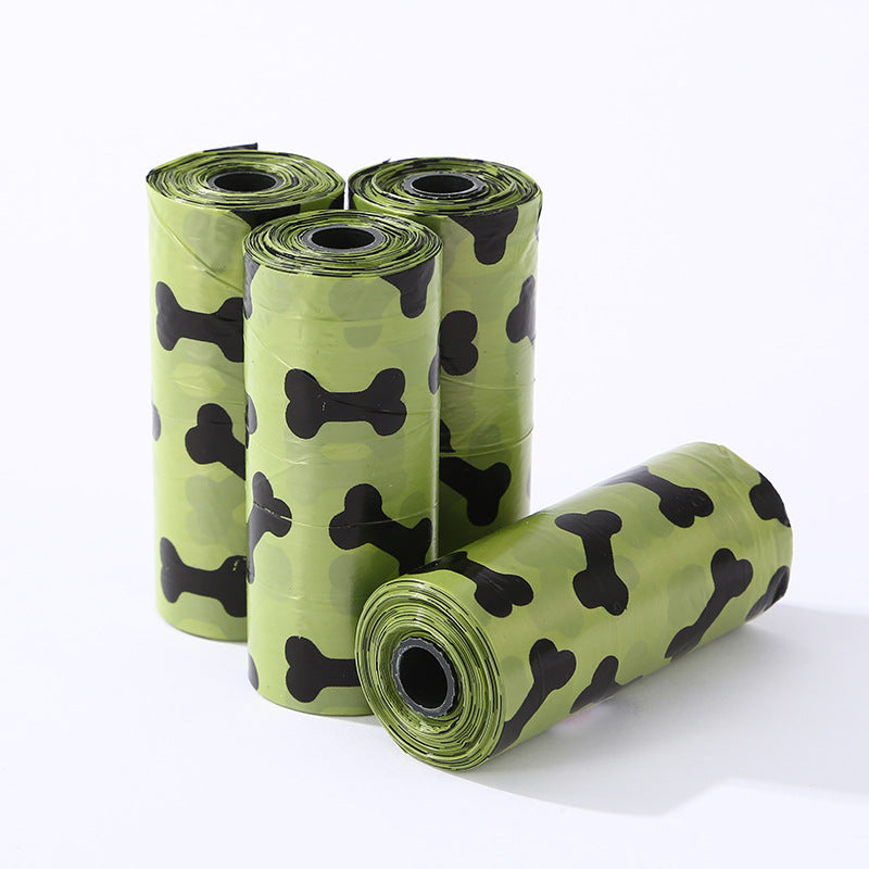 KFX-8565437 Dog Pooper Scooper with Bone Print Garbage Bags and Dispenser for Easy Cleanup