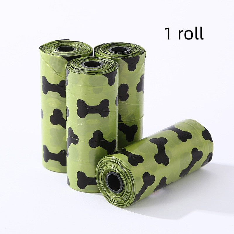 KFX-8565437 Dog Pooper Scooper with Bone Print Garbage Bags and Dispenser for Easy Cleanup