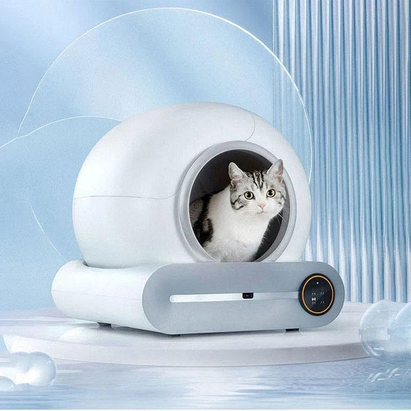 KFX-856659 Automatic Cat Litter Box with One-Touch Cleaning, Odor Control, and APP Control - Model BLW02-P
