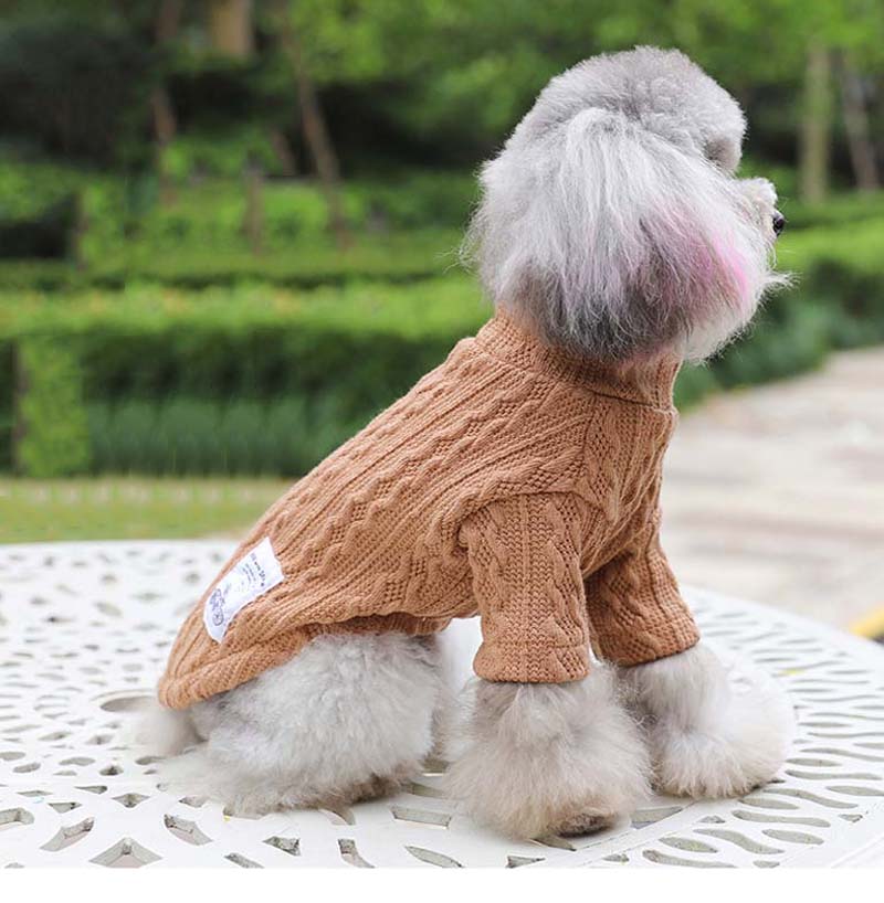 KFX-8566973 Cozy Knitted Acrylic Dog Sweater for Autumn and Winter