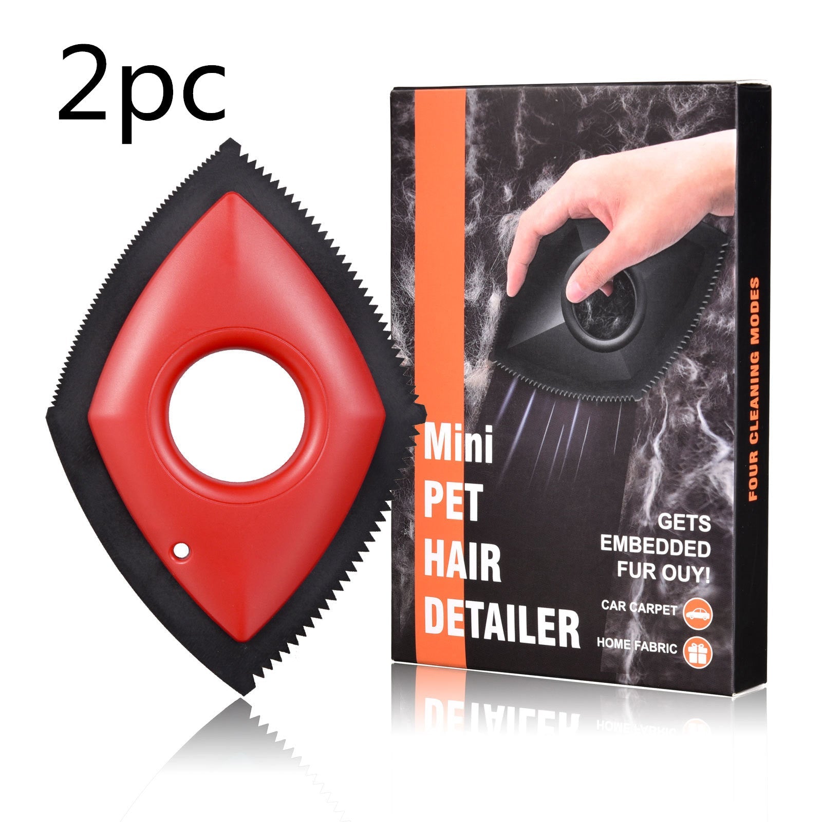 KFX-8570557 Pet Hair Remover Tool with Four Cleaning Modes for Effective Fur Removal from Cars & Carpets