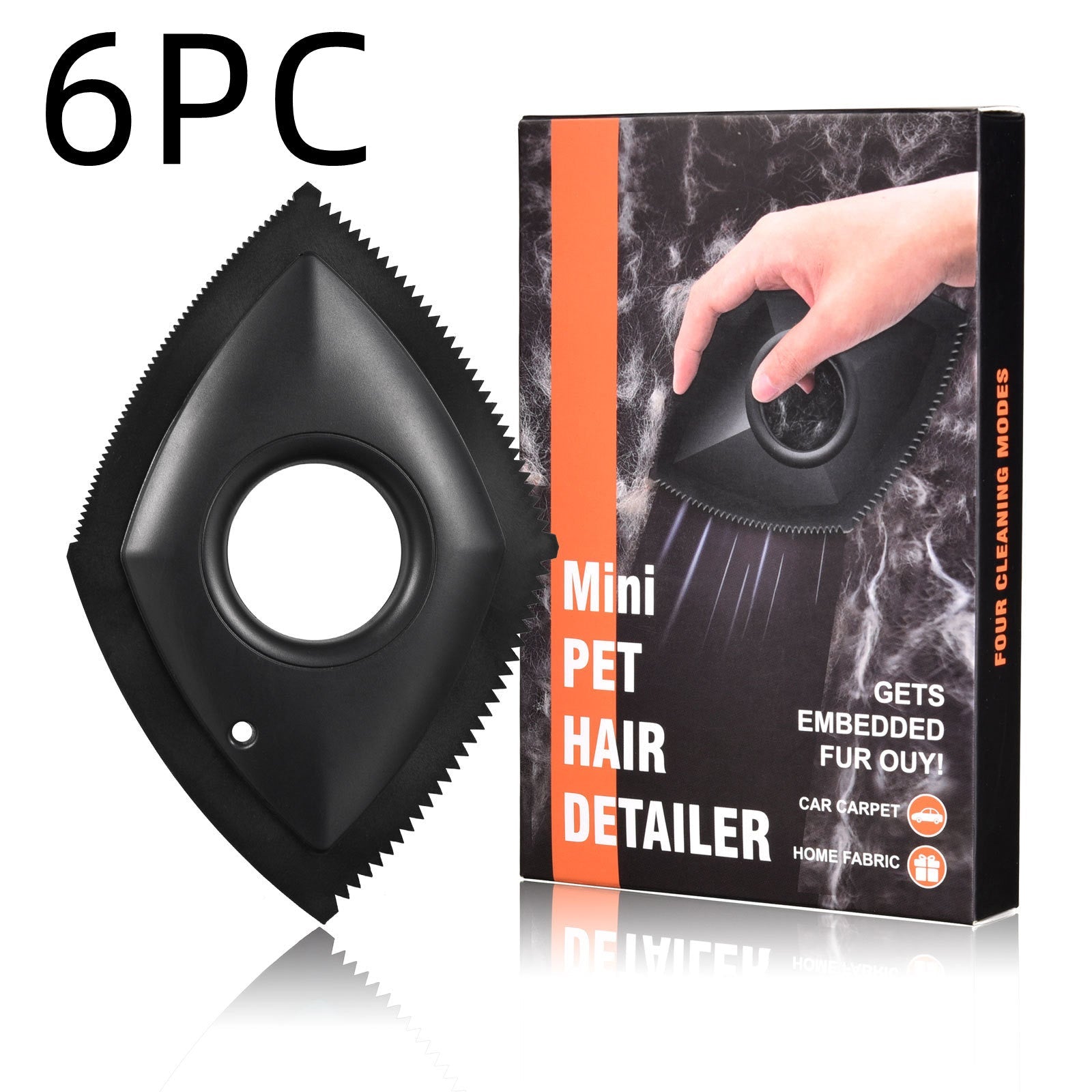 KFX-8570557 Pet Hair Remover Tool with Four Cleaning Modes for Effective Fur Removal from Cars & Carpets