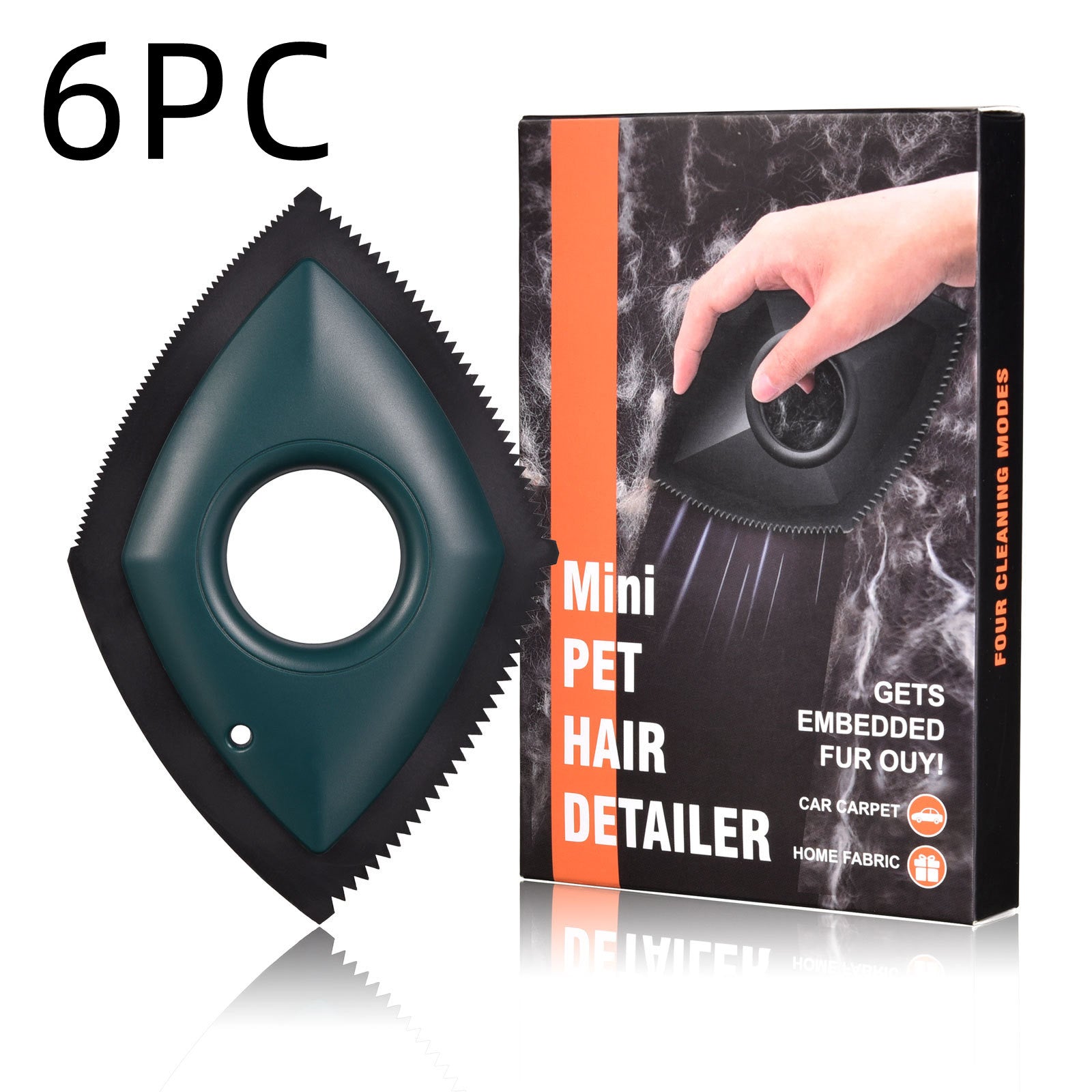 KFX-8570557 Pet Hair Remover Tool with Four Cleaning Modes for Effective Fur Removal from Cars & Carpets