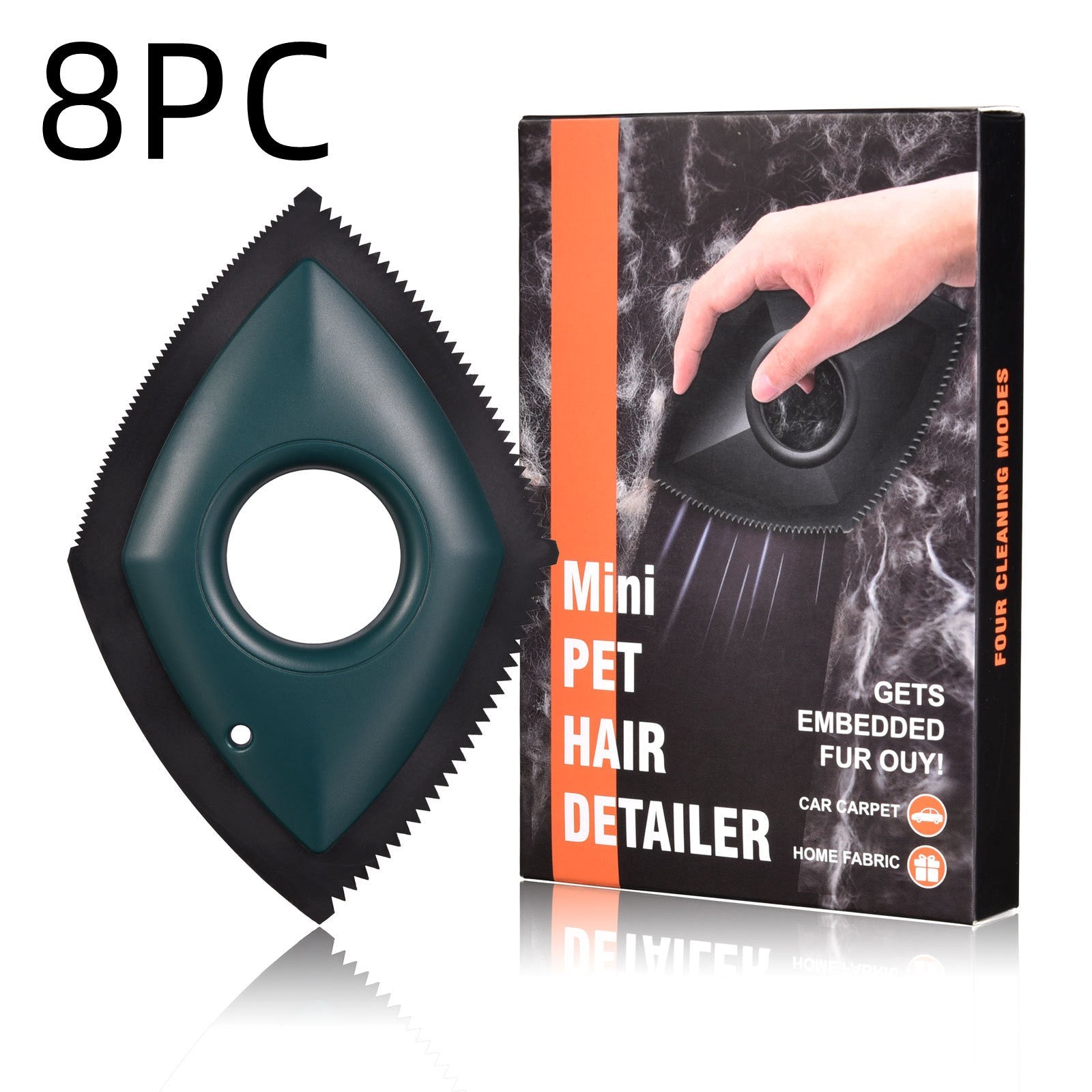 KFX-8570557 Pet Hair Remover Tool with Four Cleaning Modes for Effective Fur Removal from Cars & Carpets