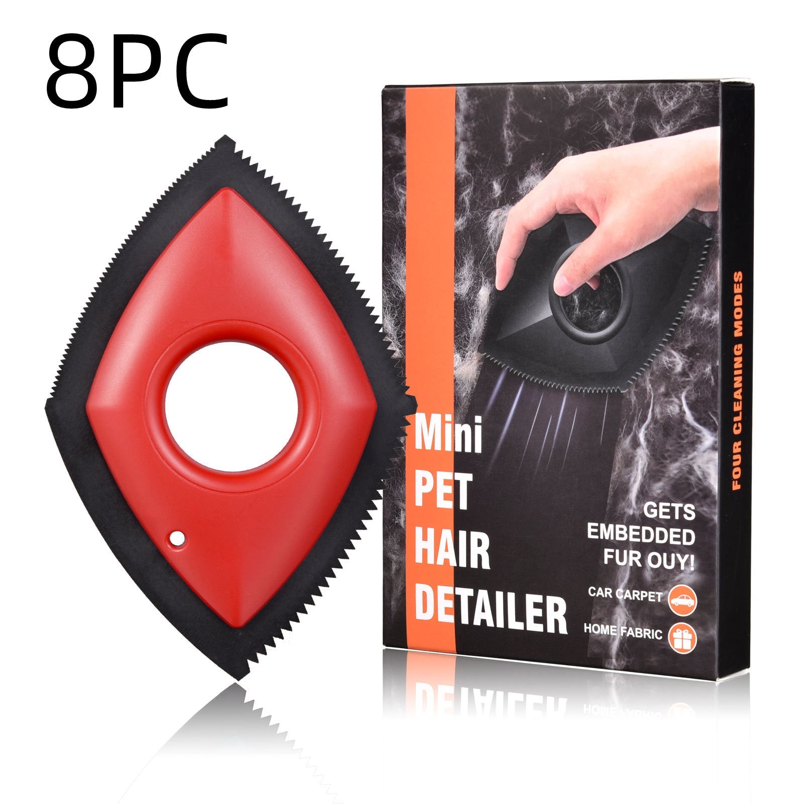 KFX-8570557 Pet Hair Remover Tool with Four Cleaning Modes for Effective Fur Removal from Cars & Carpets