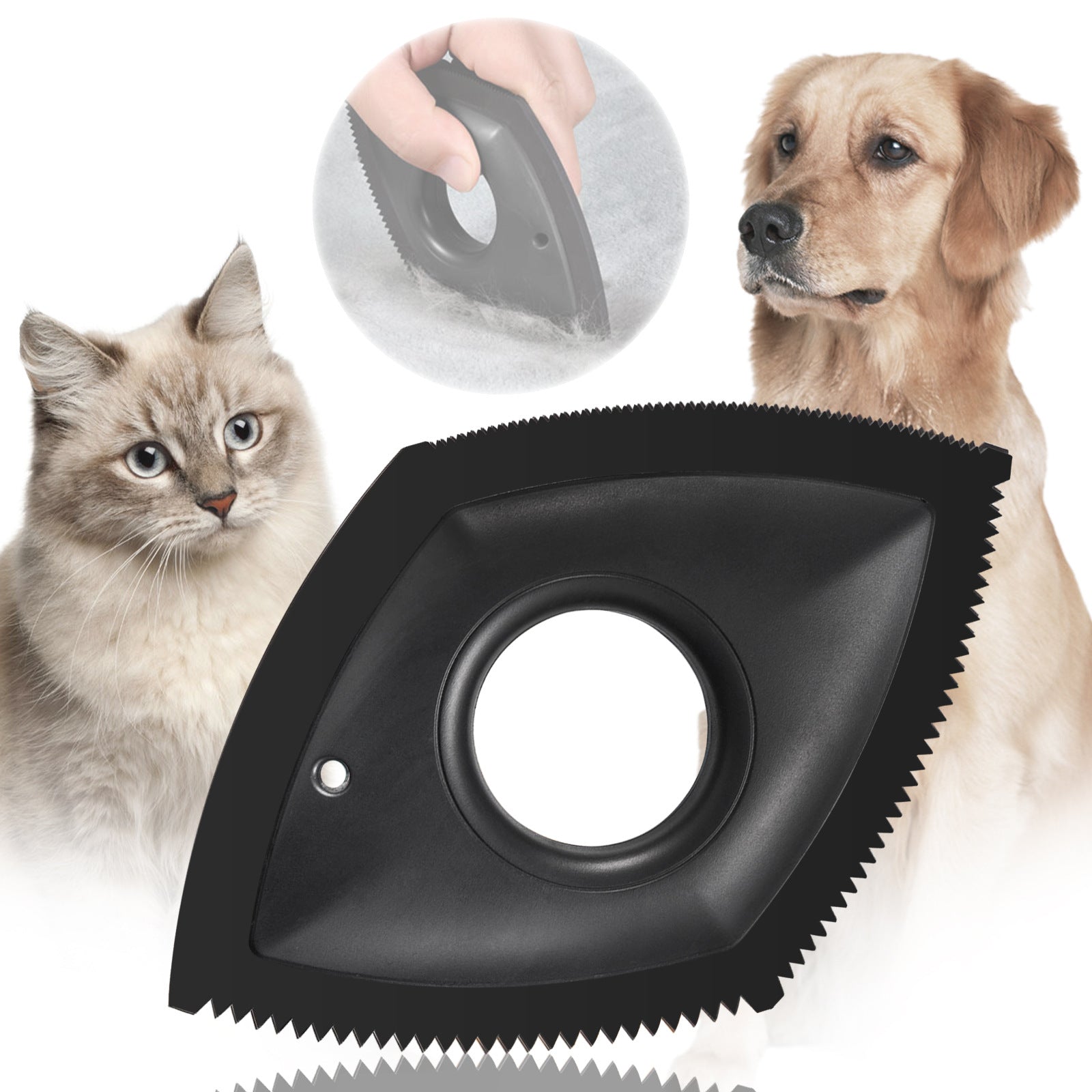 KFX-8570557 Pet Hair Remover Tool with Four Cleaning Modes for Effective Fur Removal from Cars & Carpets