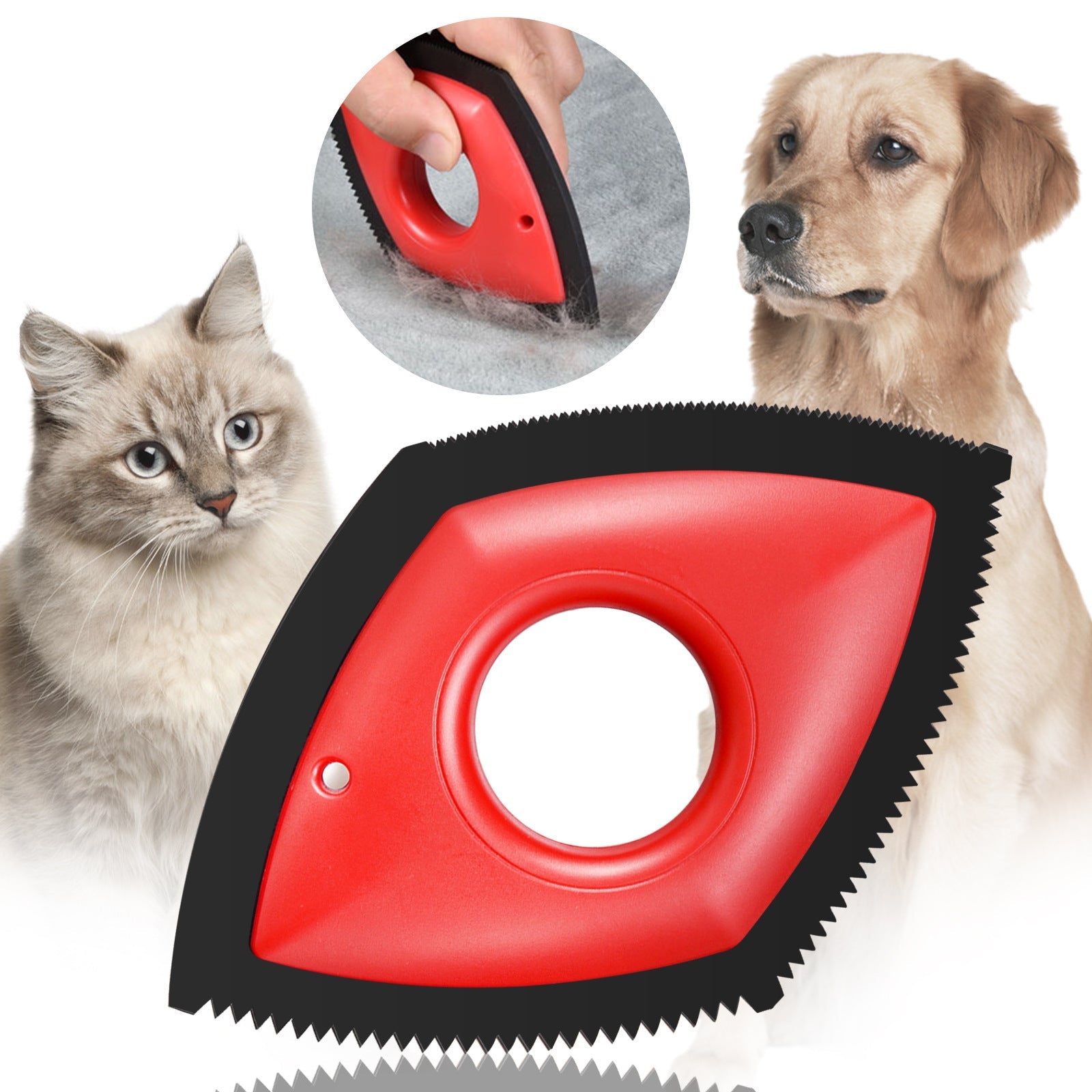 KFX-8570557 Pet Hair Remover Tool with Four Cleaning Modes for Effective Fur Removal from Cars & Carpets