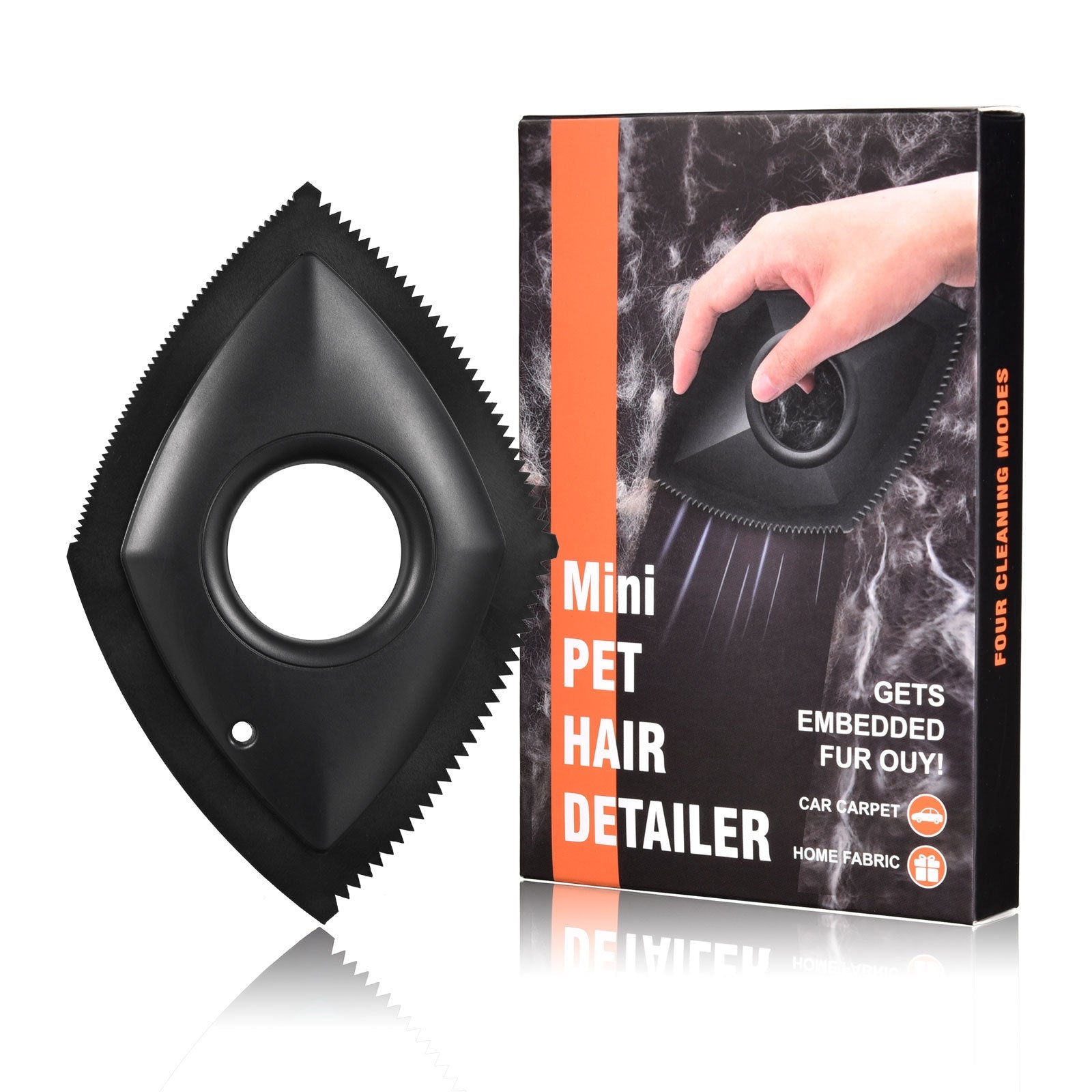 KFX-8570557 Pet Hair Remover Tool with Four Cleaning Modes for Effective Fur Removal from Cars & Carpets